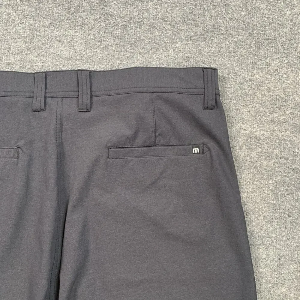 Travis Mathew Shorts Mens 36 Grizzly Grey 10 Inch Stretch Lightweight Golf Chino